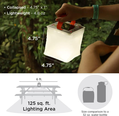 LuminAID PackLite Nova Solar Inflatable Lantern – USB Rechargeable Waterproof LED Light – Lightweight Collapsible Camping Emergency Lantern – 75 Lumens - PuriLite