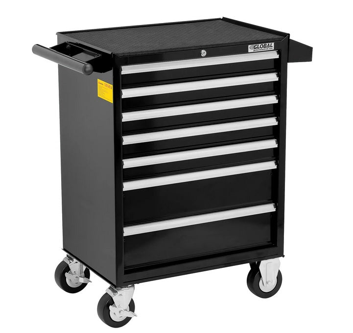 Global Industrial™ 26-3/8" x 18-1/8" x 37-13/16" 7 Drawer Black Roller Tool Cabinet