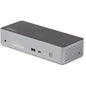 USB C Dock - 4K 60Hz Quad Monitor DisplayPort & HDMI - Universal USB-C Docking Station with 100W Power Delivery - USB Hub with 1x USB Type-C & 3x USB-A, Ethernet, Audio