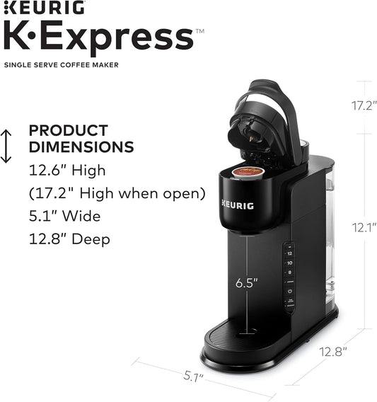 Keurig K-Express Single Serve K-Cup Pod Coffee Maker, Black, With A Removable Reservoir And Strong Button Function - PuriLite
