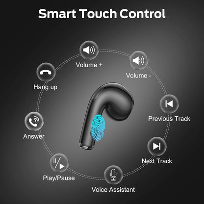 Monster N-Lite 208 Wireless Earbuds Bluetooth 5.4 Built-in Mic, Bluetooth Earbuds Touch Control, Headphones Bluetooth Wireless with 30H Playtime, Type-C Fast Charging, Clear Call for Running, Workout