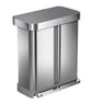 Simplehuman 58L Dual Compartment Step Can - PuriLite