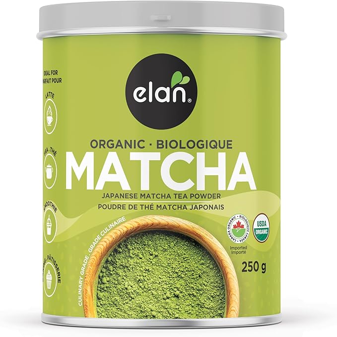 ELAN Organic Japanese Matcha Green Tea Powder, Non-GMO, Vegan, Gluten-Free, Kosher 250g
