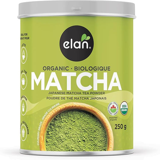 ELAN Organic Japanese Matcha Green Tea Powder, Non-GMO, Vegan, Gluten-Free, Kosher 250g