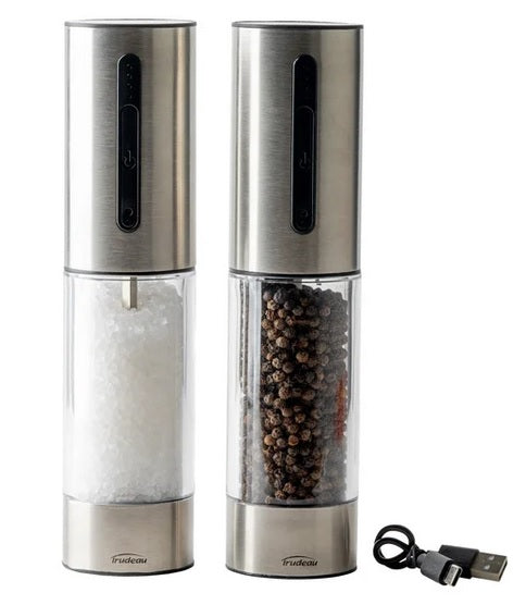 Trudeau OneTouch Electric Salt and Pepper Mills - PuriLite