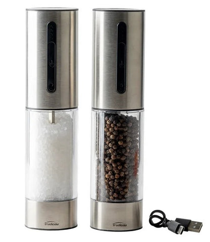 Trudeau OneTouch Electric Salt and Pepper Mills - PuriLite