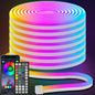 AILBTON Led Neon Rope Lights,Control with App/Remote,Flexible Led Rope Lights,Multiple Modes,IP65 Outdoor RGB Neon Lights Waterproof,Music Sync Gaming Led Neon Strip Lights for Bedroom 50FT Led Neon