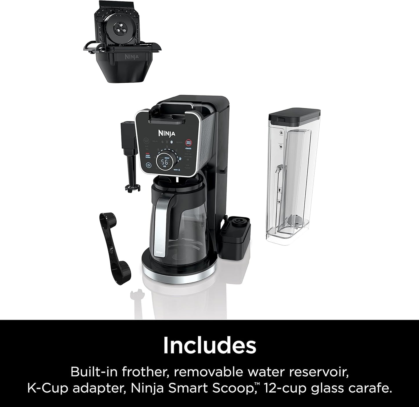 Ninja CFP301C DualBrew Pro Specialty Coffee System, Single-Serve, Pod, and 12-Cup Drip Coffee Maker (Canadian Version) , Black