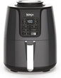Ninja Air Fryer, 1550-Watt Programmable Base for Air Frying, Roasting, Reheating & Dehydrating with 4-Quart Ceramic Coated Basket (AF101), Black/Gray