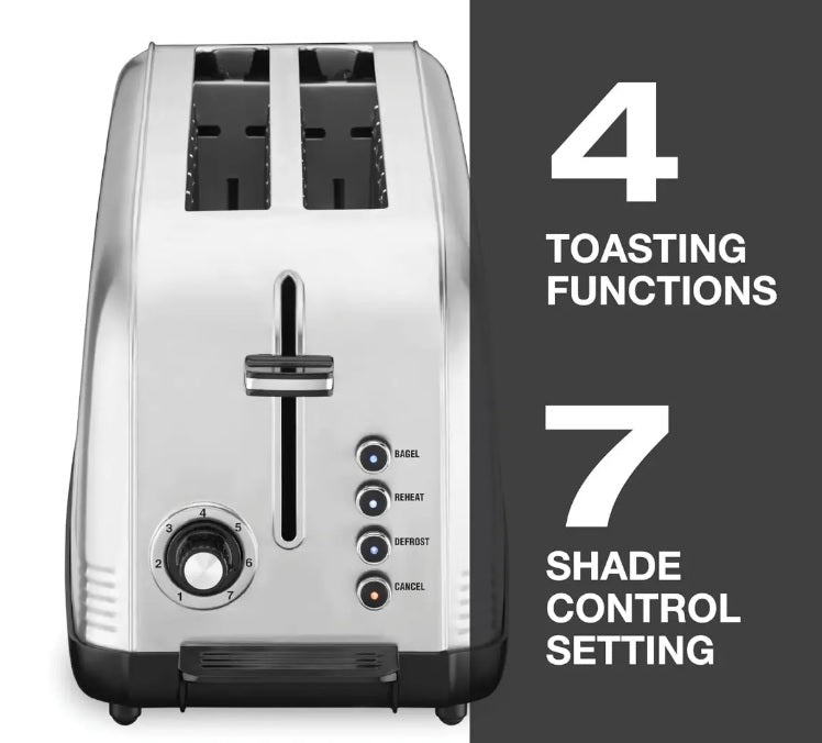 Cuisinart Stainless Steel Long Slot Toaster with 7 Shade Settings (CPT2500C)