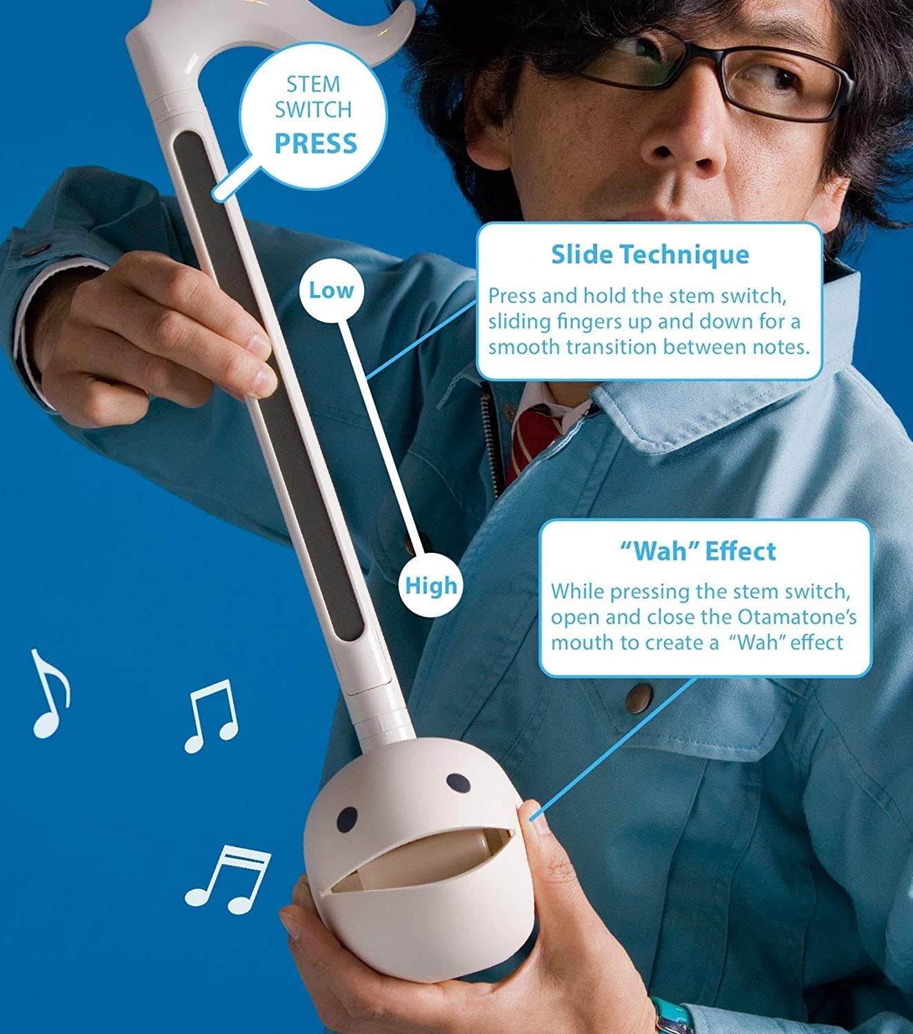Otamatone Deluxe Electronic Musical Instrument – Portable Synthesizer Digital Electric Music Instrument from Japan by Maywa Denki, Fun & Easy to Play - PuriLite