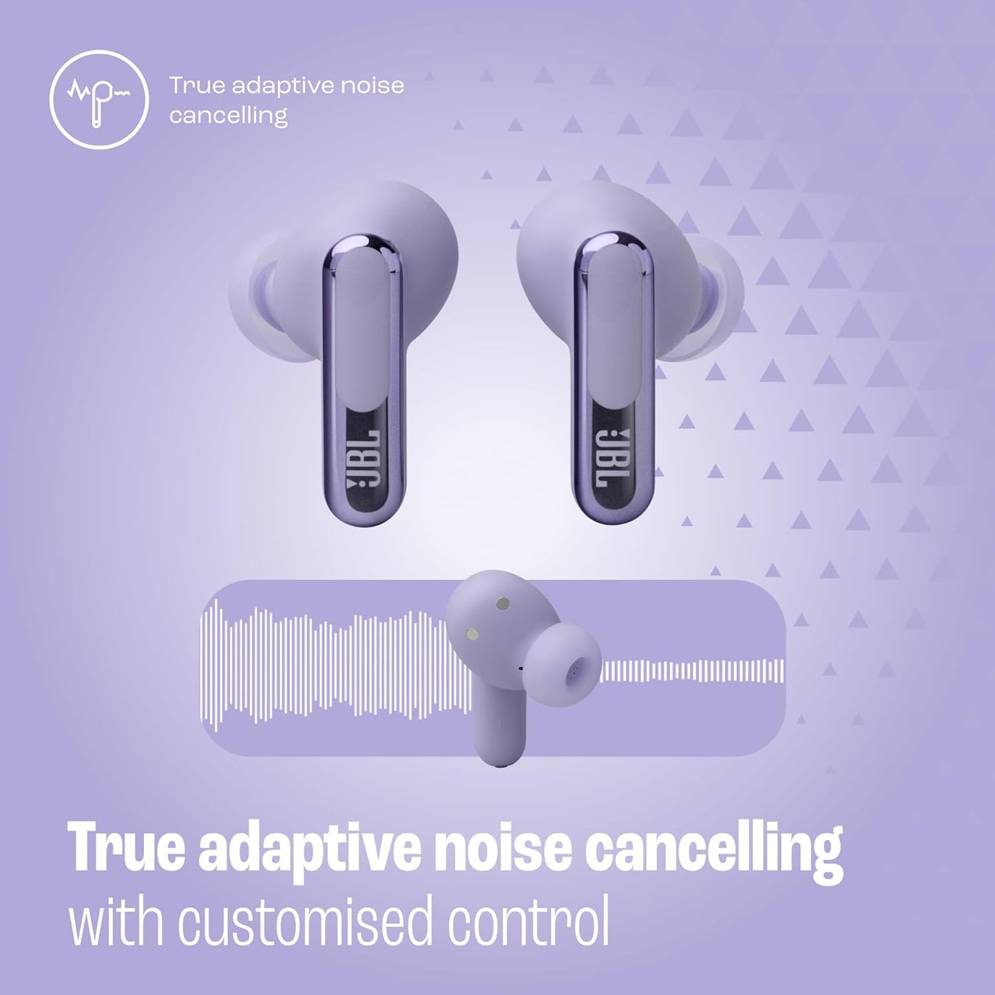 JBL Live Beam 3 True Wireless Noise-Cancelling Earbuds – Hi-Res Audio, Smart Touchscreen Charging Case, 48H Playback, Wireless Charging - PuriLite