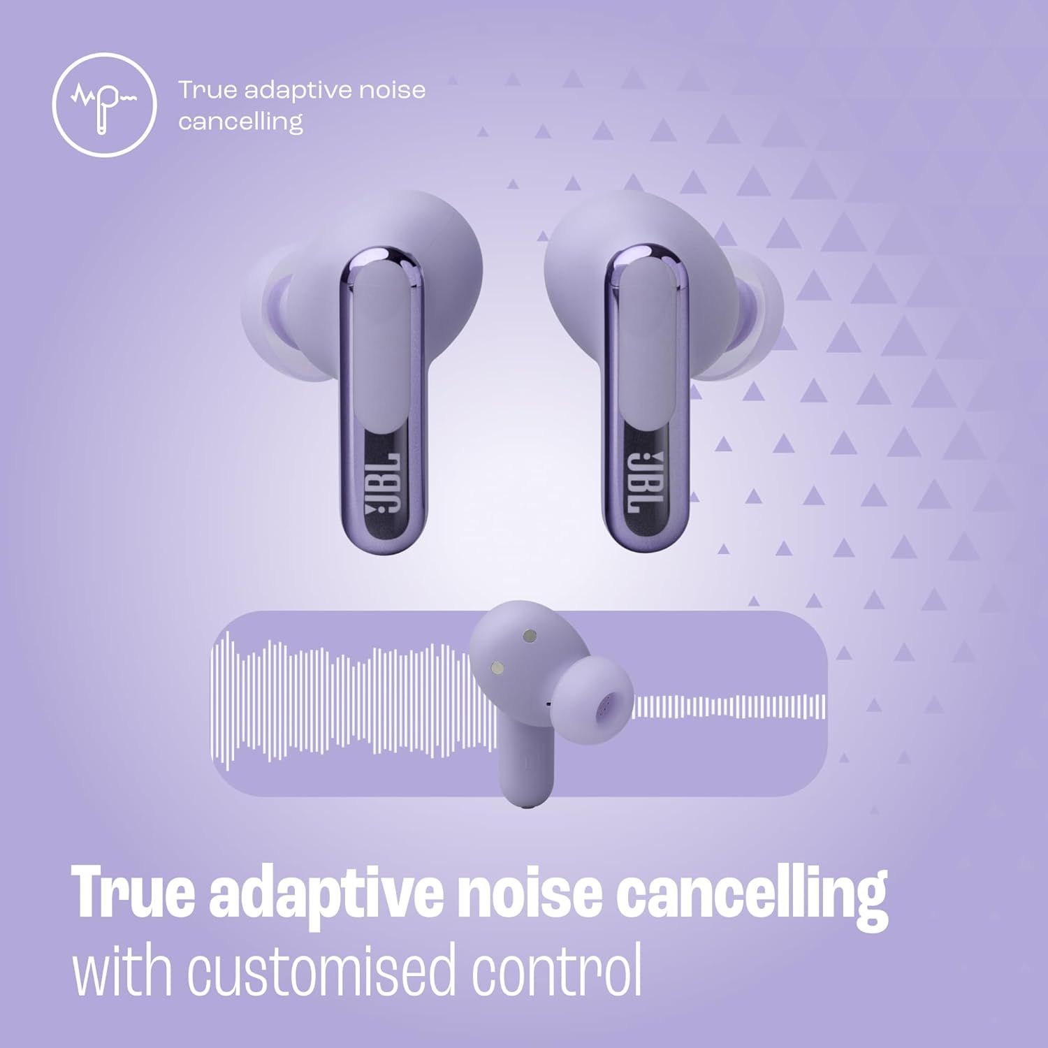 JBL Live Beam 3 True Wireless Noise-Cancelling Earbuds – Hi-Res Audio, Smart Touchscreen Charging Case, 48H Playback, Wireless Charging - PuriLite