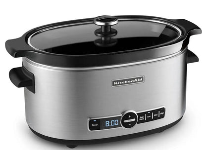 Kitchenaid® 6-Quart Slow Cooker with Solid Glass Lid (KSC6223SS)