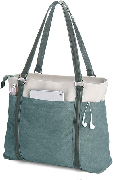 Women’s Work Tote Bag – Laptop Compartment Teacher Tote Purse with Zipper Pockets, Lightweight Everyday Shoulder Handbag - PuriLite