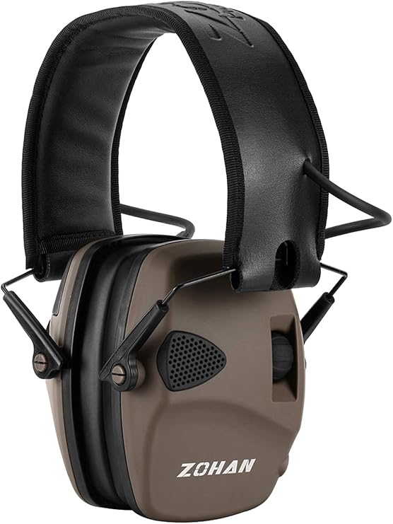 ZOHAN EM054 Electronic Shooting Ear Protection – Slim Active Noise Reduction Earmuffs with Sound Amplification (NRR 22dB) - PuriLite