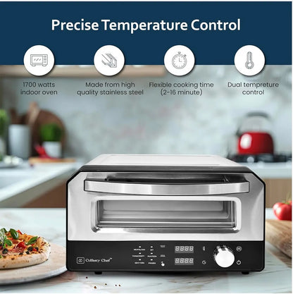 Culinary Chef Indoor 12" Digital Screen Pizza Oven (CCPP1205)