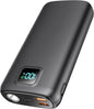 Portable-Charger-Power-Bank - 40000mAh Power Bank PD 30W and QC 4.0 Quick Charging Built-in Bright Flashlight LED Display 2 USB 1Type-C Output for Most Electronic Devices on The Market(Matte Black) - PuriLite