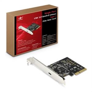 Vantec Controller Card UGT-PCE320C Single Port USB3.2 Gen2x2 20Gbps Type C PCIe Host Card - PuriLite