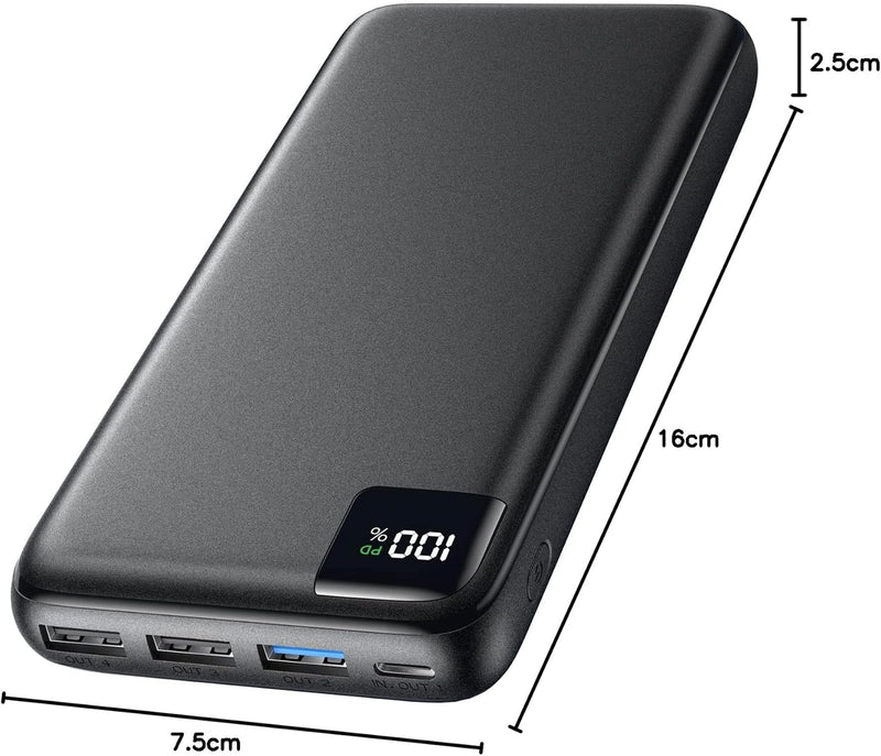 SOARAISE Power Bank 27000mAh, 22.5W USB C in & Out Fast Charging Portable Charger, PD 3.0 QC 4.0 LED Display Phone Battery Pack Compatible with iPhone 16 15 14 13 12 Pro Samsung S21 Google iPad Tablet