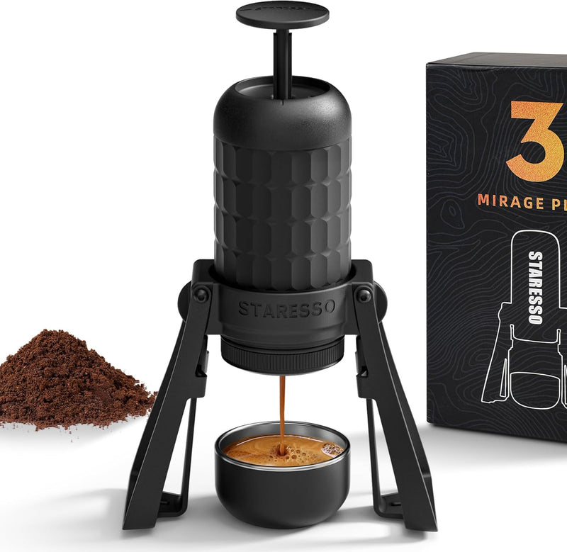 STARESSO Portable Espresso Maker, Specialty Portable Coffee Machine, Espresso Coffee Maker for Travel, Car Manually Coffee Maker, Camping Gadgets, Coffee Gifts for Coffee Lovers