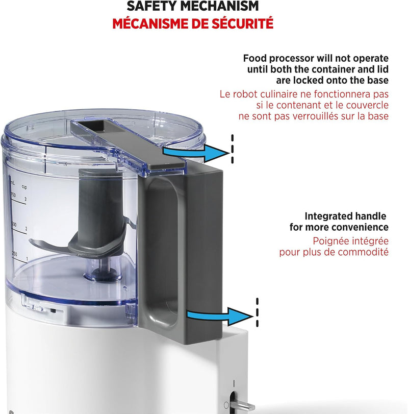 Starfrit Electric Oscillating Food Processor - 4 Cups - Measuring Spoon - High, Low & Pulse Modes - 300W