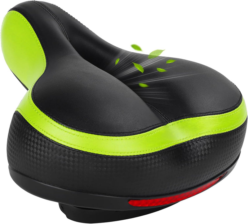TONBUX Most Comfortable Bike Seat, Cushioned Bicycle Seat for Men Women with Dual Shock Absorbing Ball, Wide Comfort Bike Saddle