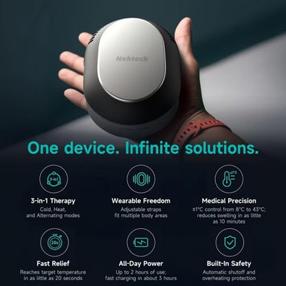 Nekteck Wearable Heat & Cold Therapy Device – 3-in-1 Temperature Therapy with Rapid Relief & Medical-Grade Precision - PuriLite