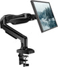 HUANUO Single Monitor Mount, 13 to 32 Inch Gas Spring Monitor Arm, Adjustable Stand, Vesa Mount with Clamp and Grommet Base - Fits 4.4 to 19.8lbs LCD Computer Monitors