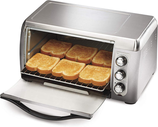 Hamilton Beach 31340C 6 Slice Toaster Oven, Stainless Steel - PuriLite
