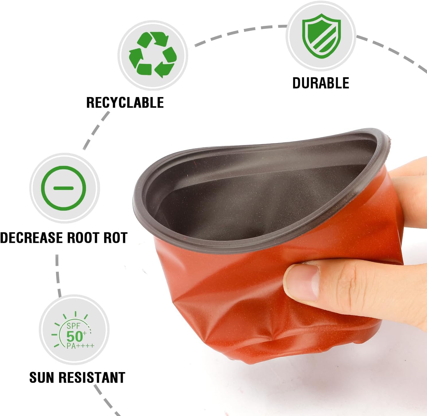 planting starter pots Nursery Pots Planting Pots 4 Inch Plant Pot 100pcs Seedling Pots Plast – PuriLite
