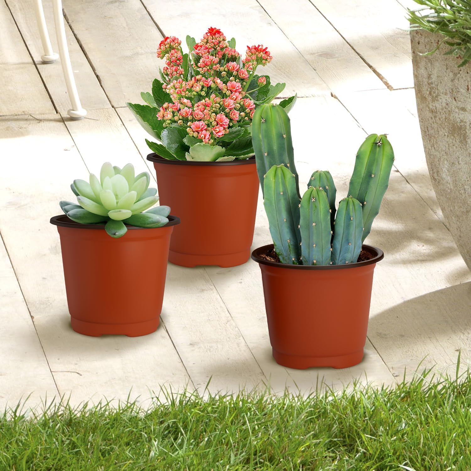starter pots for plants Nursery Pots Planting Pots 4 Inch Plant Pot 100pcs Seedling Pots Plast – PuriLite