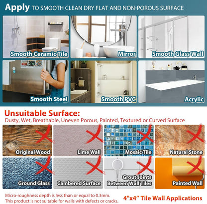 TAILI Shower Suction Cup Grab Bar Bathtubs Handrails for Seniors Elderly, No Drilling Waterproof, Grey, 2 Pack, 16 Inch