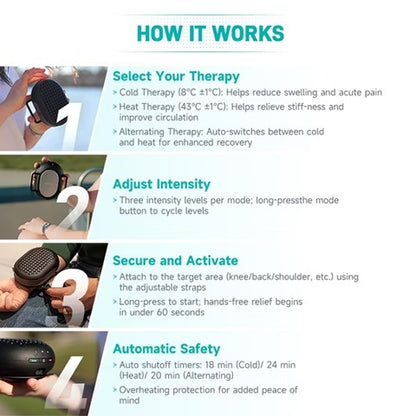 Nekteck Wearable Heat & Cold Therapy Device – 3-in-1 Temperature Therapy with Rapid Relief & Medical-Grade Precision - PuriLite