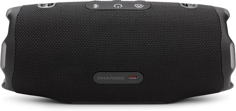JBL Charge 6 - Portable Waterproof & Drop-Proof Bluetooth Speaker, Bold Pro Sound with AI Sound Boost, 28Hrs of Playtime, Built-in powerbank & Comes with a Sturdy/Removable Carrying Strap (Black)
