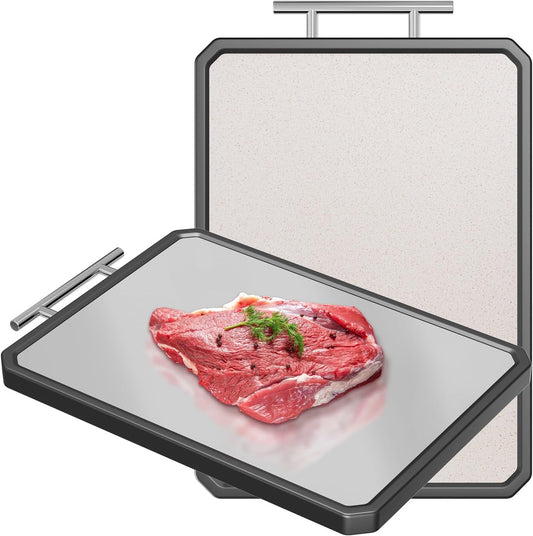 Titanium Cutting Boards for Kitchen, Large 16x11 Inch Pure Titanium and Wheat Straw PP Double Sided Chopping Board, Dishwasher Safe, Easy to Clean