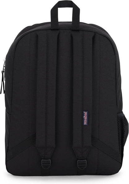 JanSport Cross Town Backpack 17" x 12.5" x 6" - Simple Bag for Everyone with 1 Main Compartment, Front Utility Pocket - Premium Class Accessories - Black