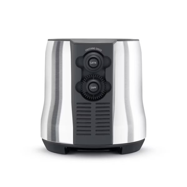 Breville Milk Café Frothe Brushed Stainless Steel BMF600XL: Electric Milk Steamer & Frother, 25oz Capacity, 500W, Silver