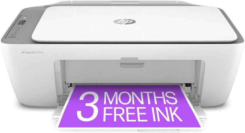 HP DeskJet 2755e All-in-One Printer with 3 Months Free Ink Through HP Plus (26K67A)