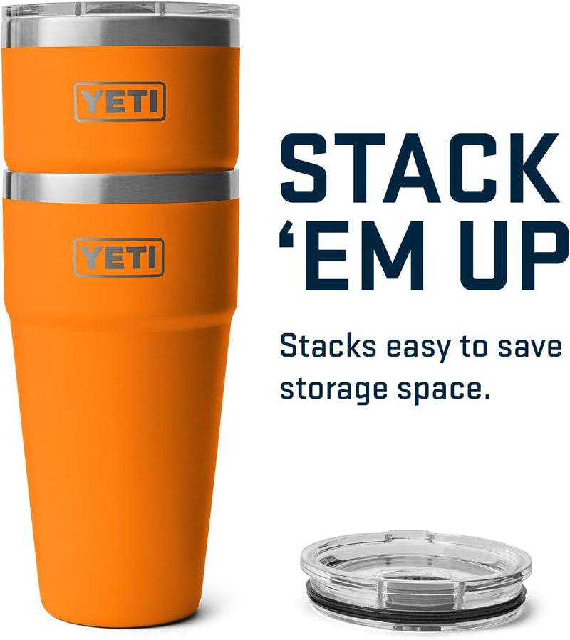 YETI Rambler 30 oz Stackable Tumbler, Stainless Steel, Vacuum Insulated with MagSlider Lid, King Crab