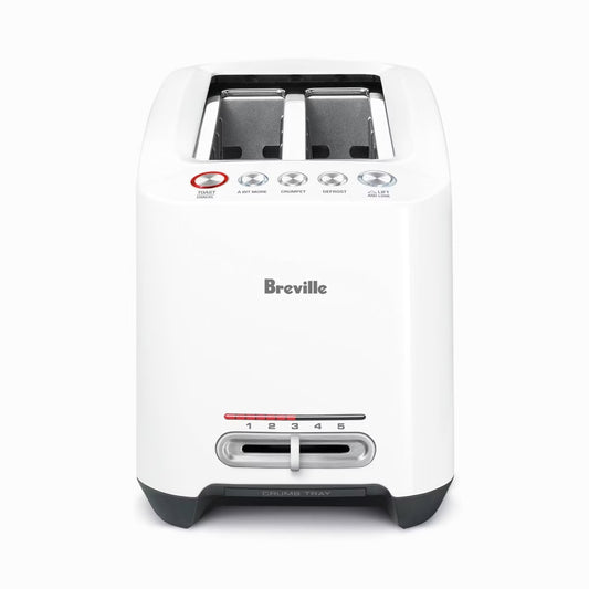 Breville Lift & Look Long Slot 4 Slice Toaster White BTA630XL: 1600W, Plastic, 1-Year Warranty, Spot Clean, 8.2" Height