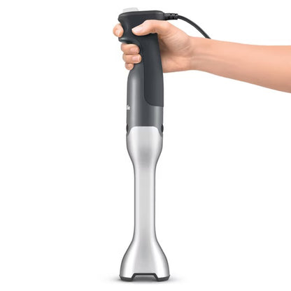 Breville Control Grip Immersion Blender: 15-Speed Handheld Mixer, Stainless Steel, Dishwasher-Safe Parts, 280W, Model BSB510XL