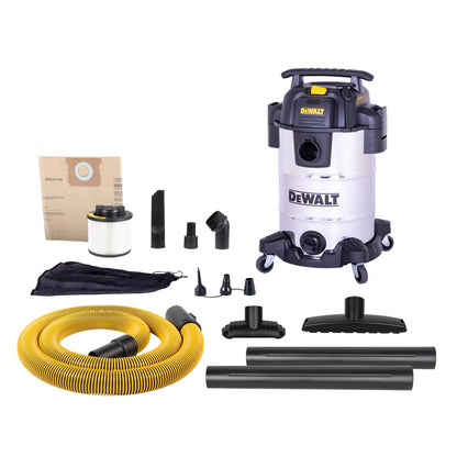 DeWALT 8 Gallon / 30L Stainless Steel Wet/Dry Shop Vacuum