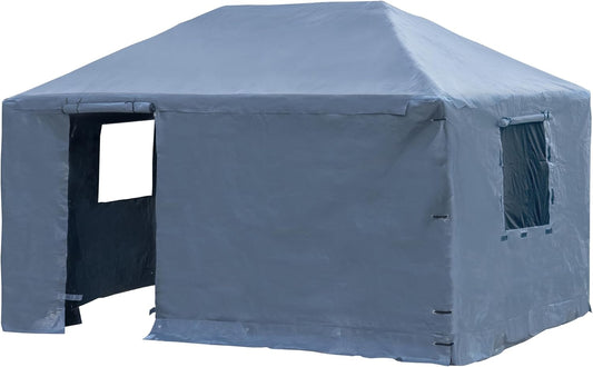 Sojag Universal Winter Cover Plus for Tall Gazebos, Storage for Grill & Patio Furniture, Flame and Weather-Resistant, 10' x 12', Grey