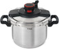 T-fal P45007 Clipso Stainless Steel Dishwasher Safe PTFE PFOA and Cadmium Free 12-PSI Pressure Cooker Cookware, 6.3-Quart, Silver