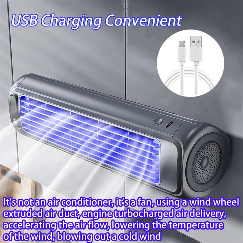 Cooling Ace Air, Portable Ac Conditioner Cooling Fan, Mini Air Conditioner with 3 Speeds, USB Charging, Upgraded Version (Grey)