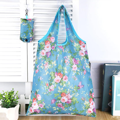 Voittozege 35 Pack Reusable Floral Grocery Bags Foldable Grocery Bags Reusable Shopping Bags Waterproof Reusable Grocery Bags Packable Shopping Bags Machine Washable Bags for Shopping