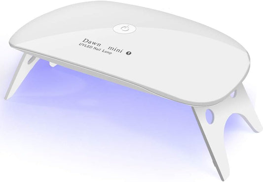 UV Led Nail Lamp uv Nail Light Mini Nail Dryer Portable Curing Light for Gel Nail Polish,6w(White)