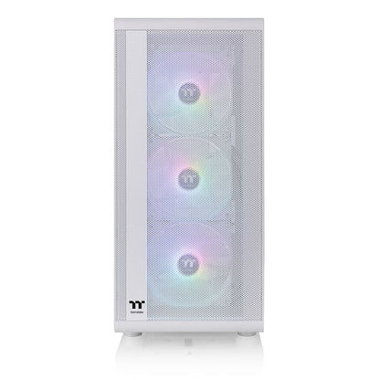 Thermaltake CS CA-1X2-00M6WN-01 S200 TG 4 x ARGB White Mid TowerÿATX - PuriLite