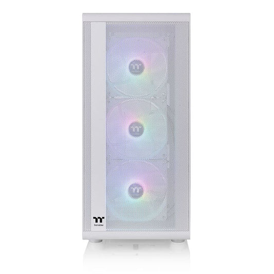 Thermaltake CS CA-1X2-00M6WN-01 S200 TG 4 x ARGB White Mid TowerÿATX - PuriLite